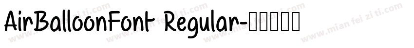 AirBalloonFont Regular字体转换